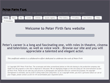 Tablet Screenshot of peterfirthfans.com